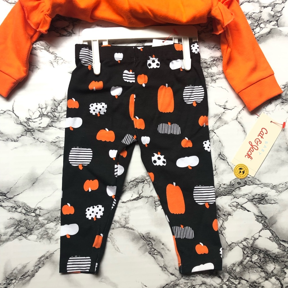 Cat & Jack Little pumpkin two piece outfit - Halloween New - Picture 5 of 6
